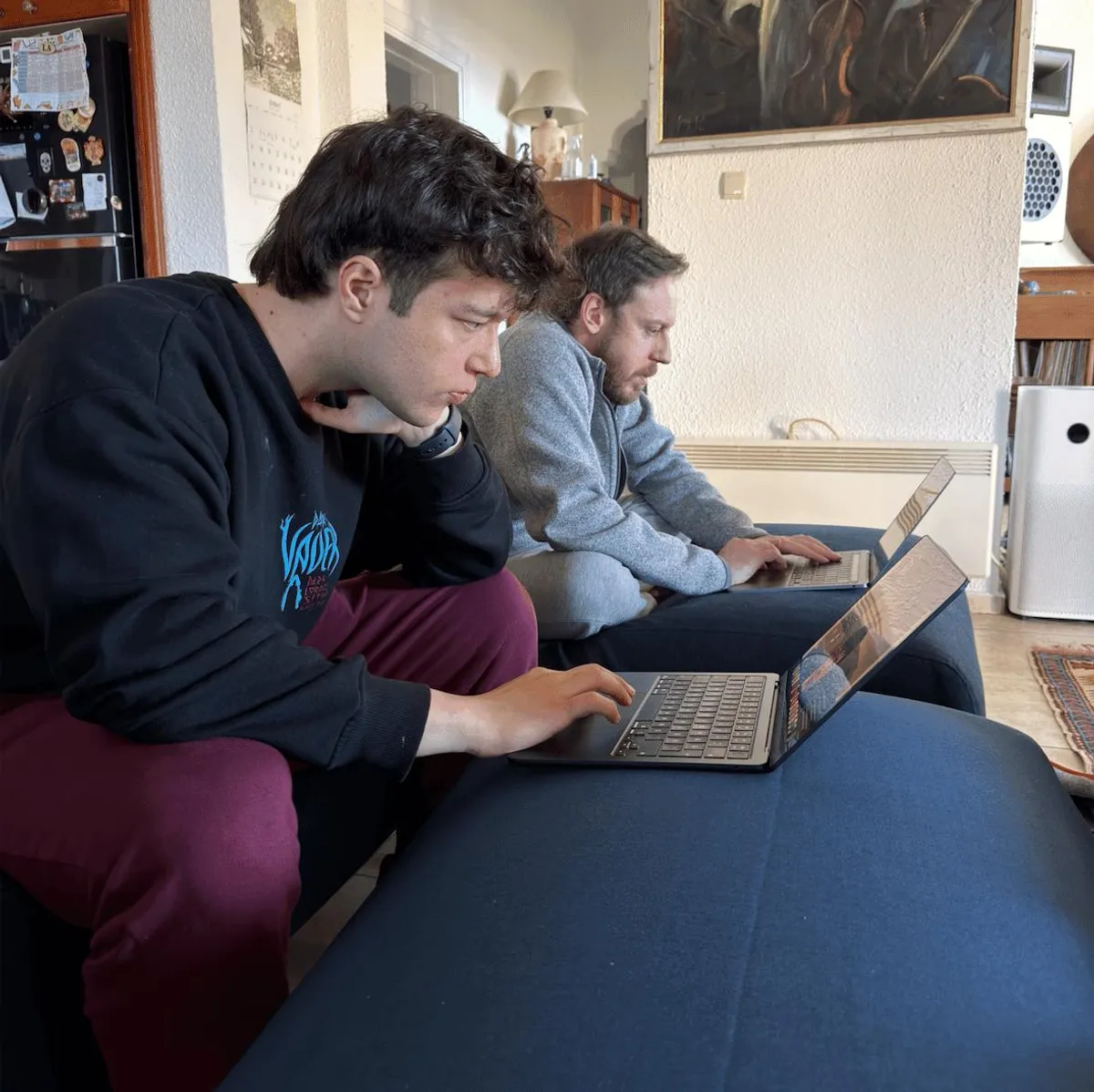 Kubi and Tim building the AI Operator website with Claude Code in Bodrum