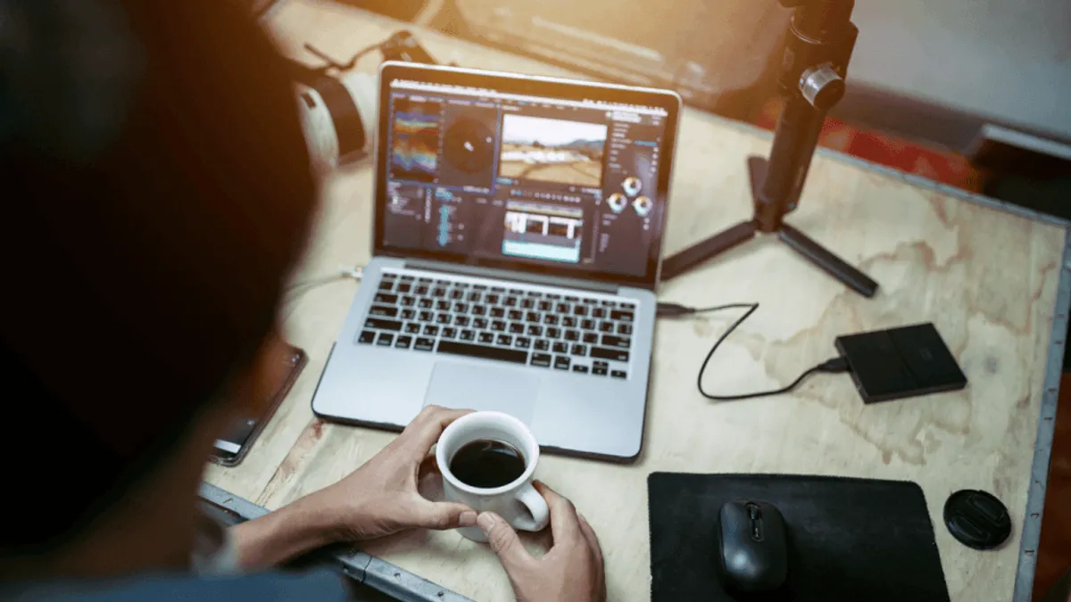 A small business owner using AI tools to automate tasks and save time in content marketing, generating leads, and digital ads