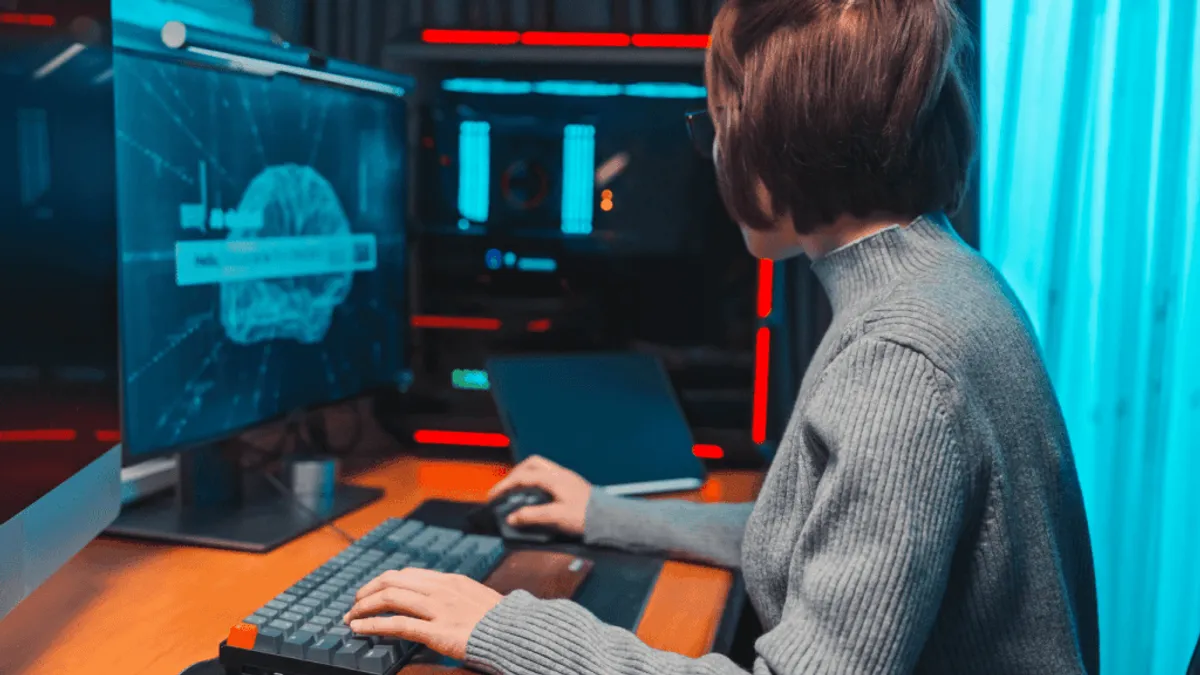 Team leader discussing how artificial intelligence can help with personalization to improve customer service