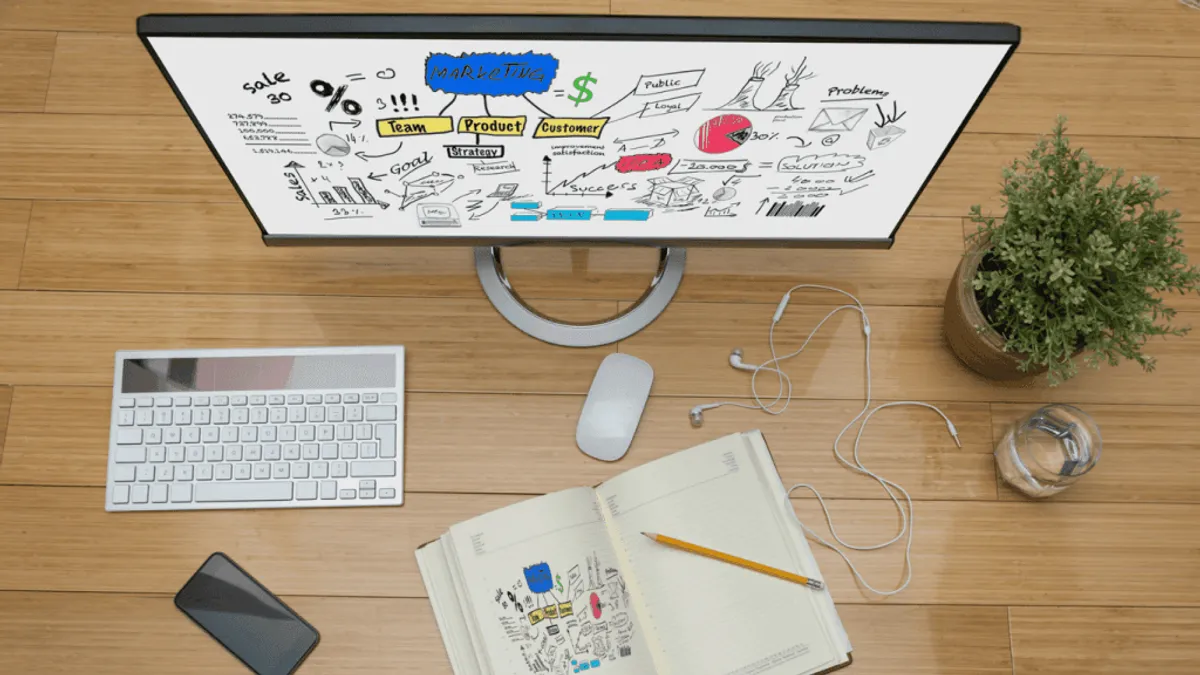 A marketer creating social media marketing strategy to deliver personalized content to target audiences