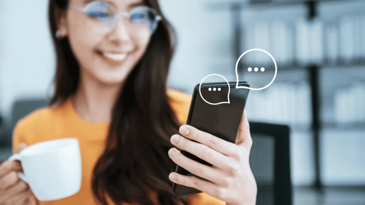 A person using AI to handle customer inquiries