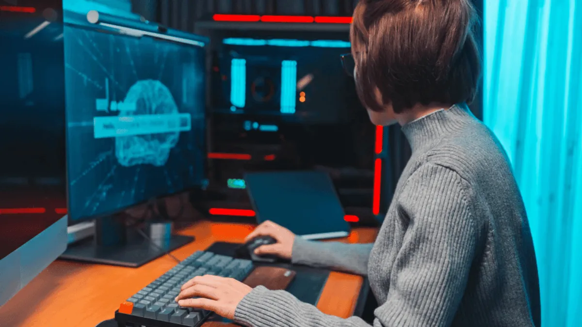 A sales leader teaching the team on how to use AI to maximize sales operations