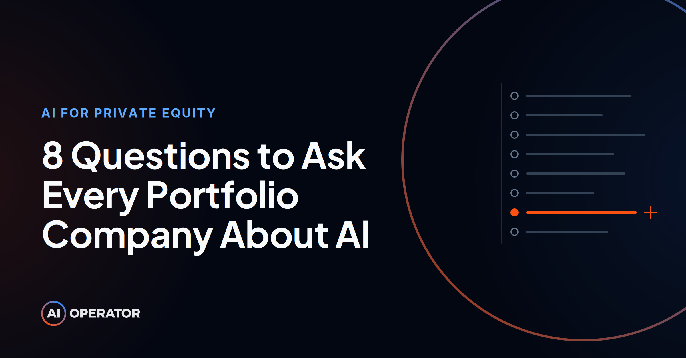 8 Questions PE Operating Partners Should Ask Every Portfolio Company About AI