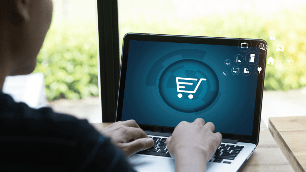 An image illustrating eCommerce and AI working together
