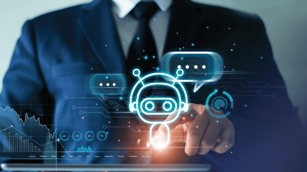 A customer service agent using a customer service chatbot